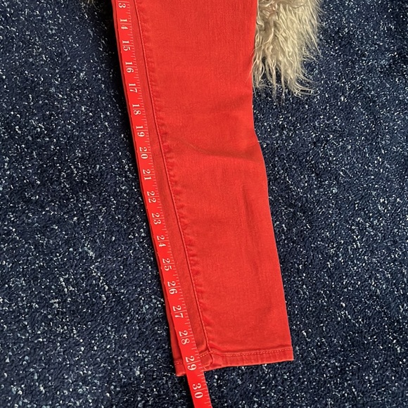 NWOT LL Bean red jeans skinny - Picture 7 of 8